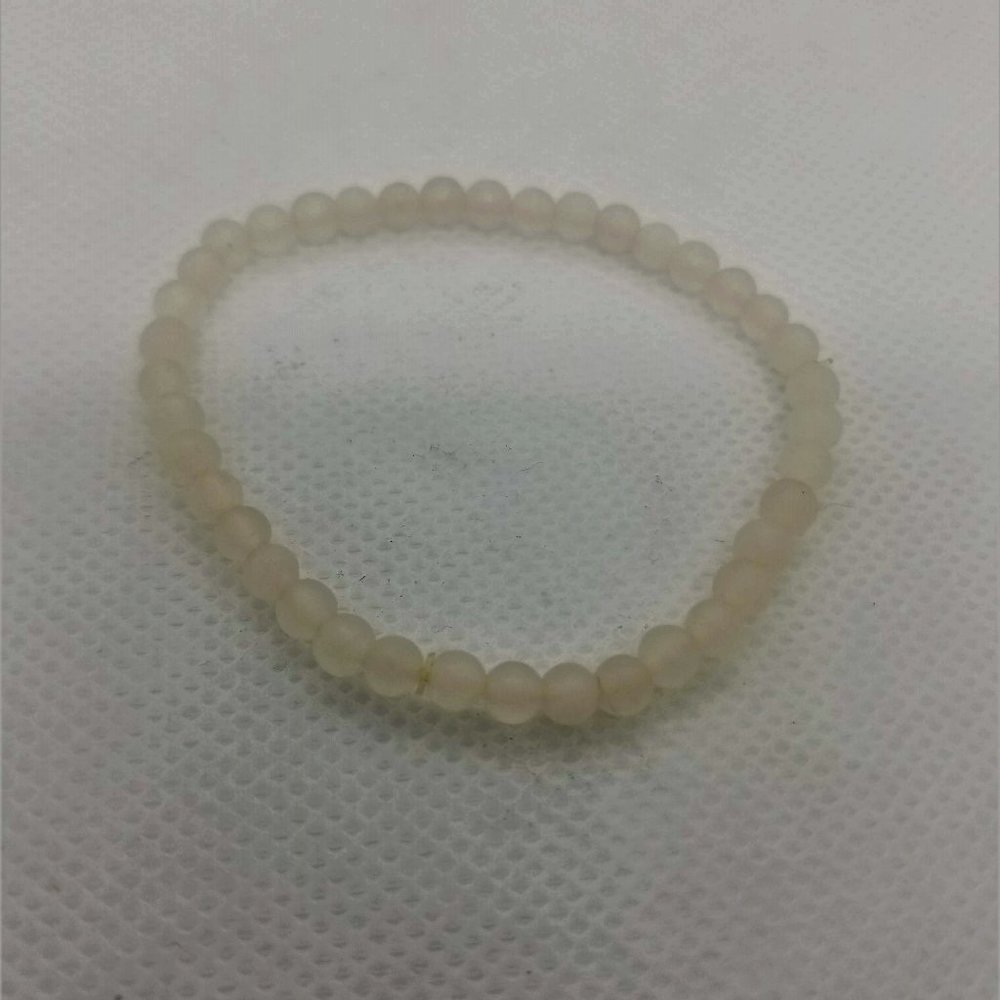 Minimalist Mala Pale Matte Rose Quartz Bracelet